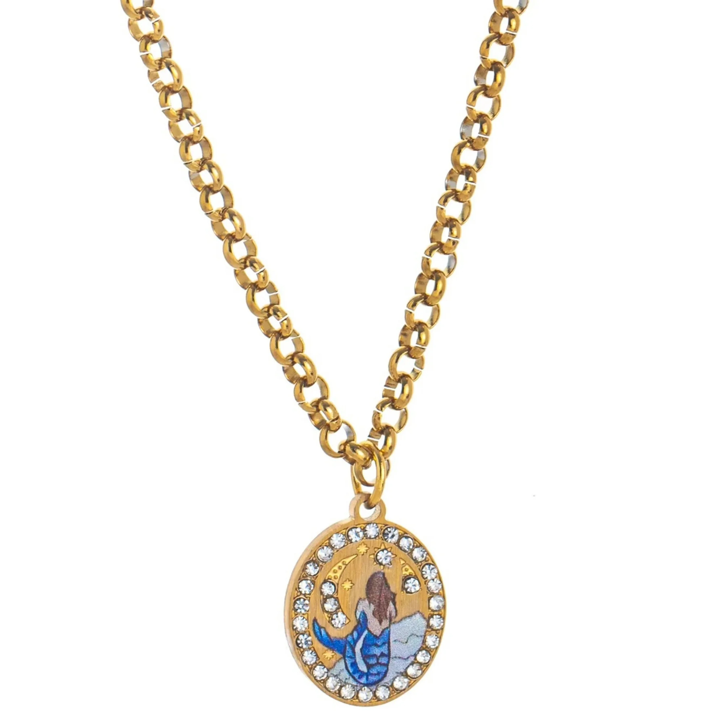 Whimsical Print Sparkle Charm Necklace (9 Designs) - Ice Cream Cake
