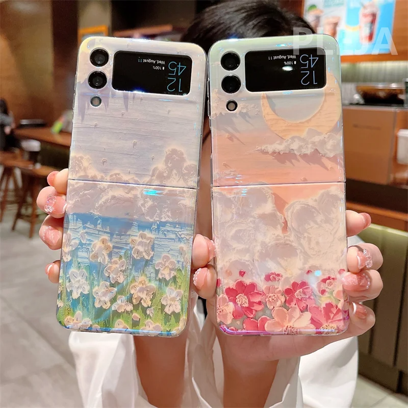 Flower Painting Galaxy Z Flip Phone Case (2 Designs)