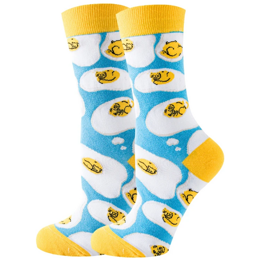 Kitty Side Up Crew Socks