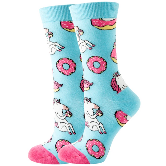 Donut Unicorn Ankle Socks
