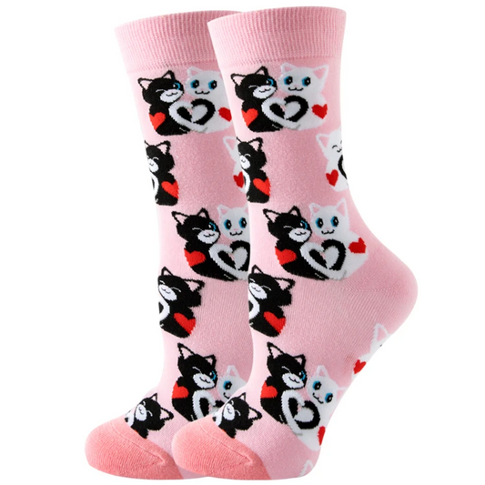 Love Cats Crew Socks
