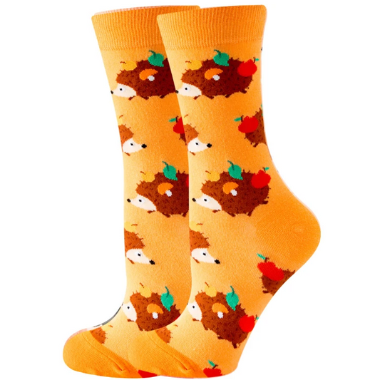 Autumn Hedgehogs Ankle Socks