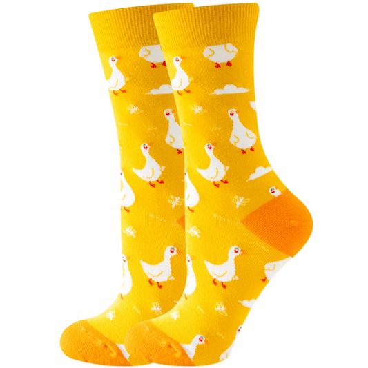 Heart Cheek Ducks Crew Socks