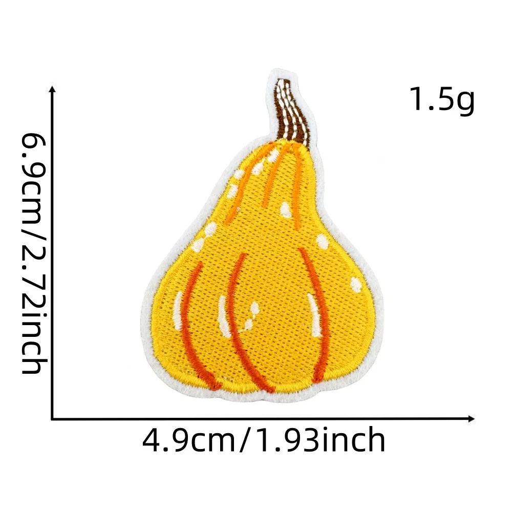 Autumn Themed Embroidered Iron-On Patches