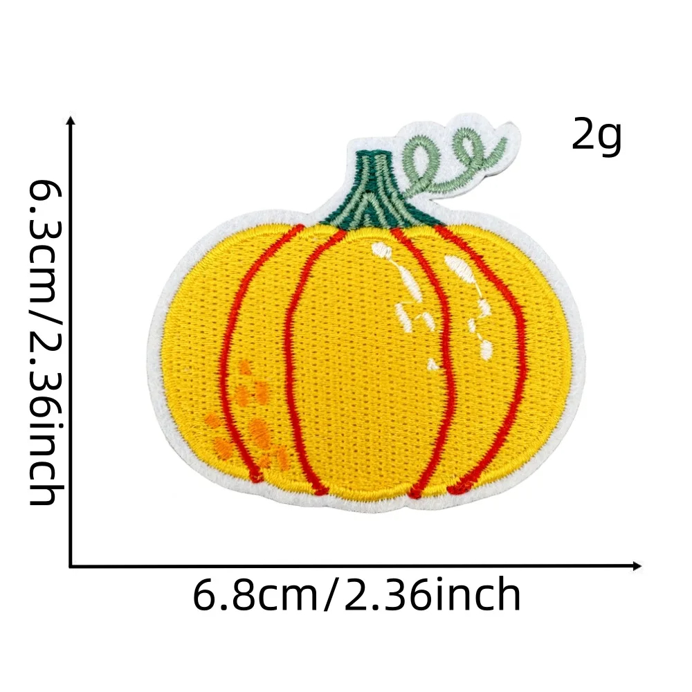 Autumn Themed Embroidered Iron-On Patches