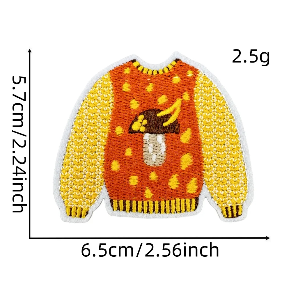 Autumn Themed Embroidered Iron-On Patches