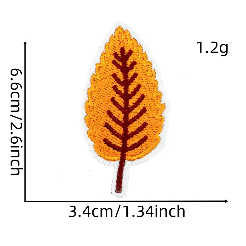 Autumn Themed Embroidered Iron-On Patches