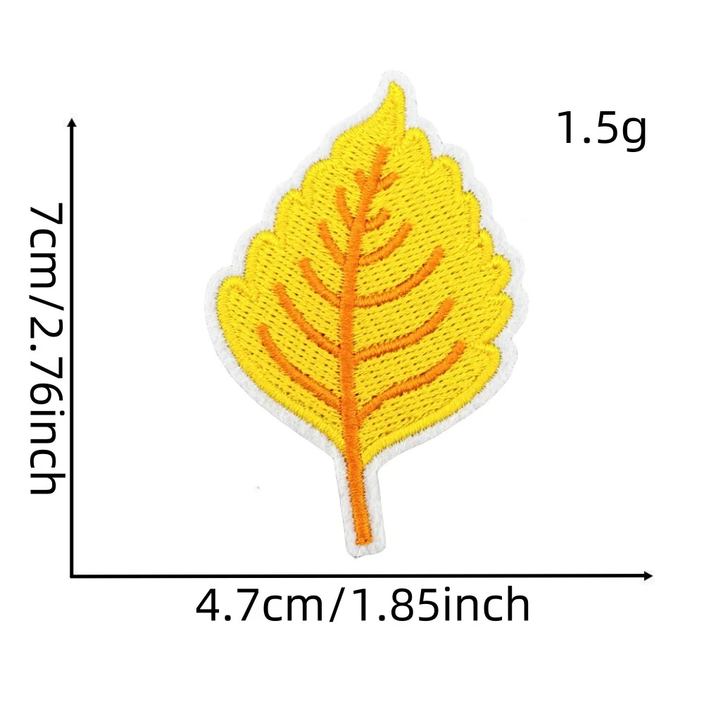 Autumn Themed Embroidered Iron-On Patches