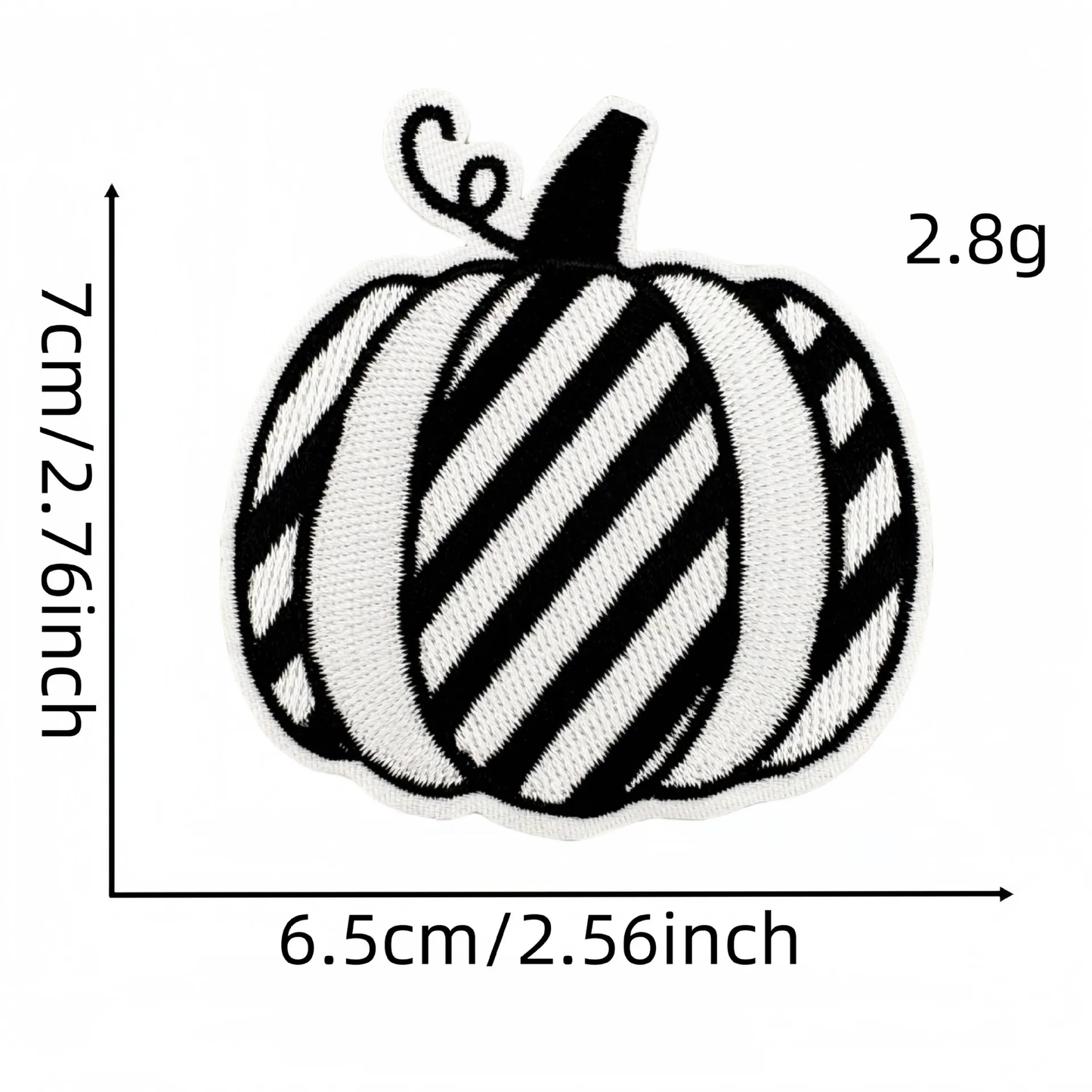 Pumpkin Embroidered Iron-On Patches