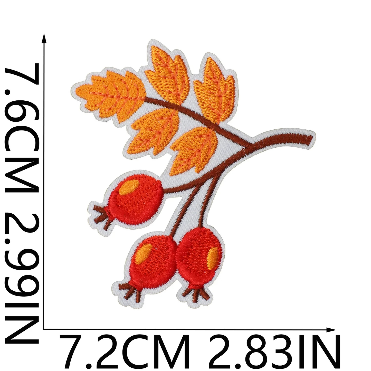 Autumn Themed Embroidered Iron-On Patches