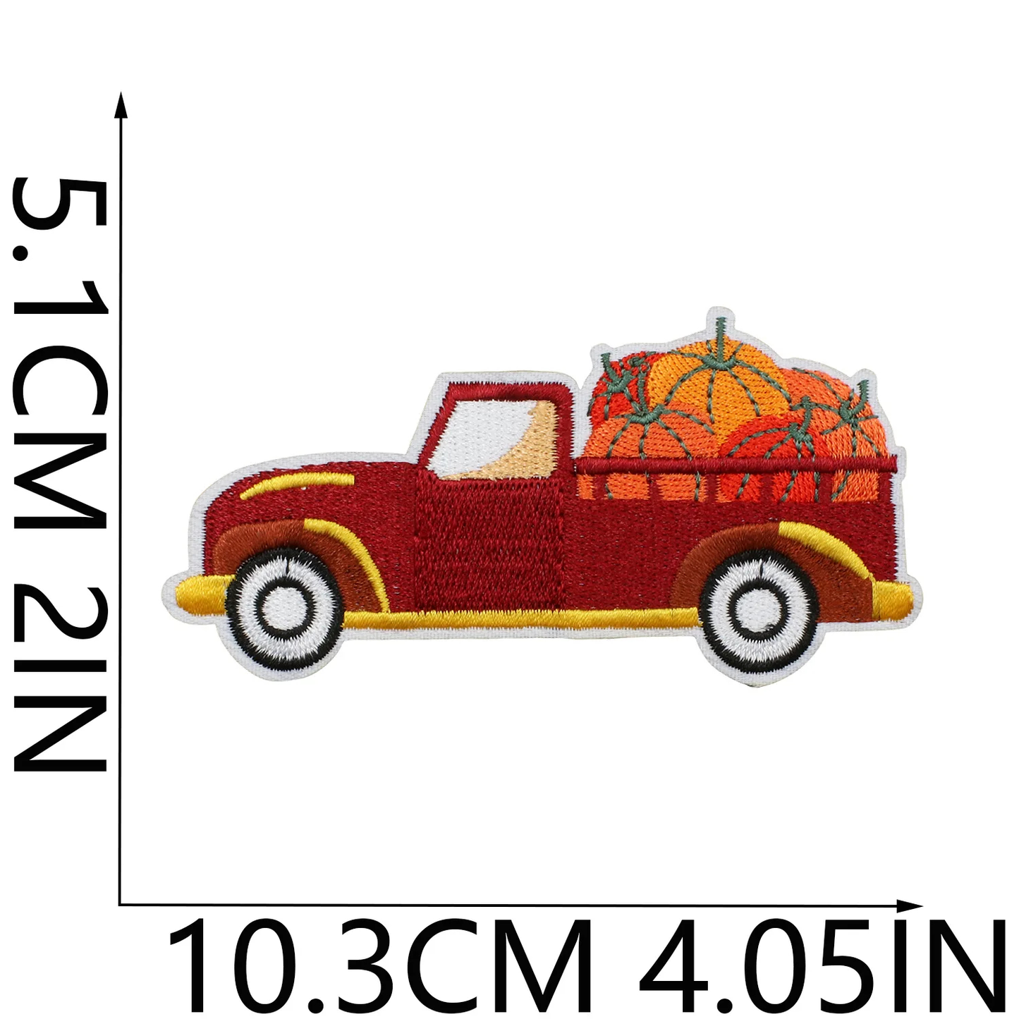 Autumn Themed Embroidered Iron-On Patches