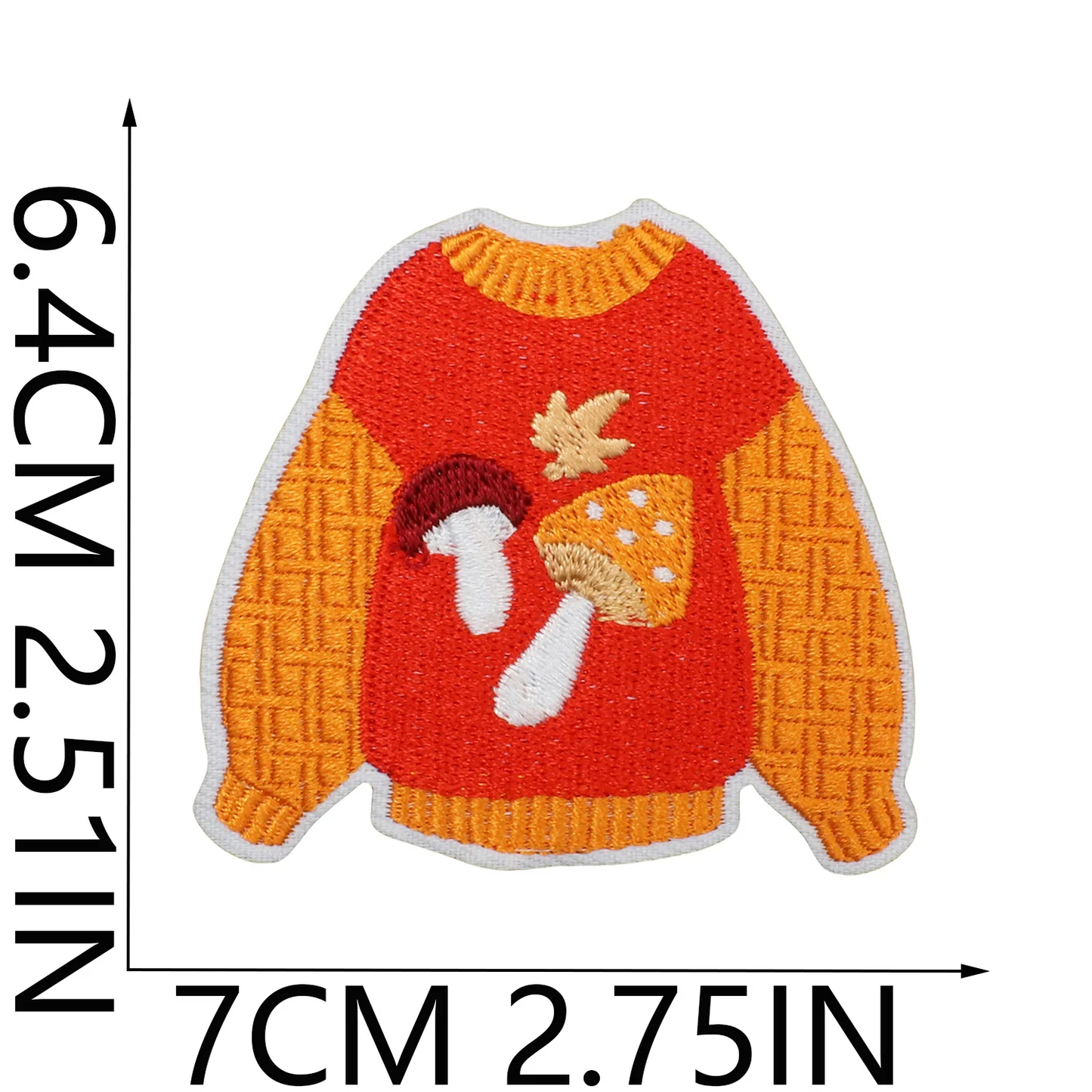 Autumn Themed Embroidered Iron-On Patches