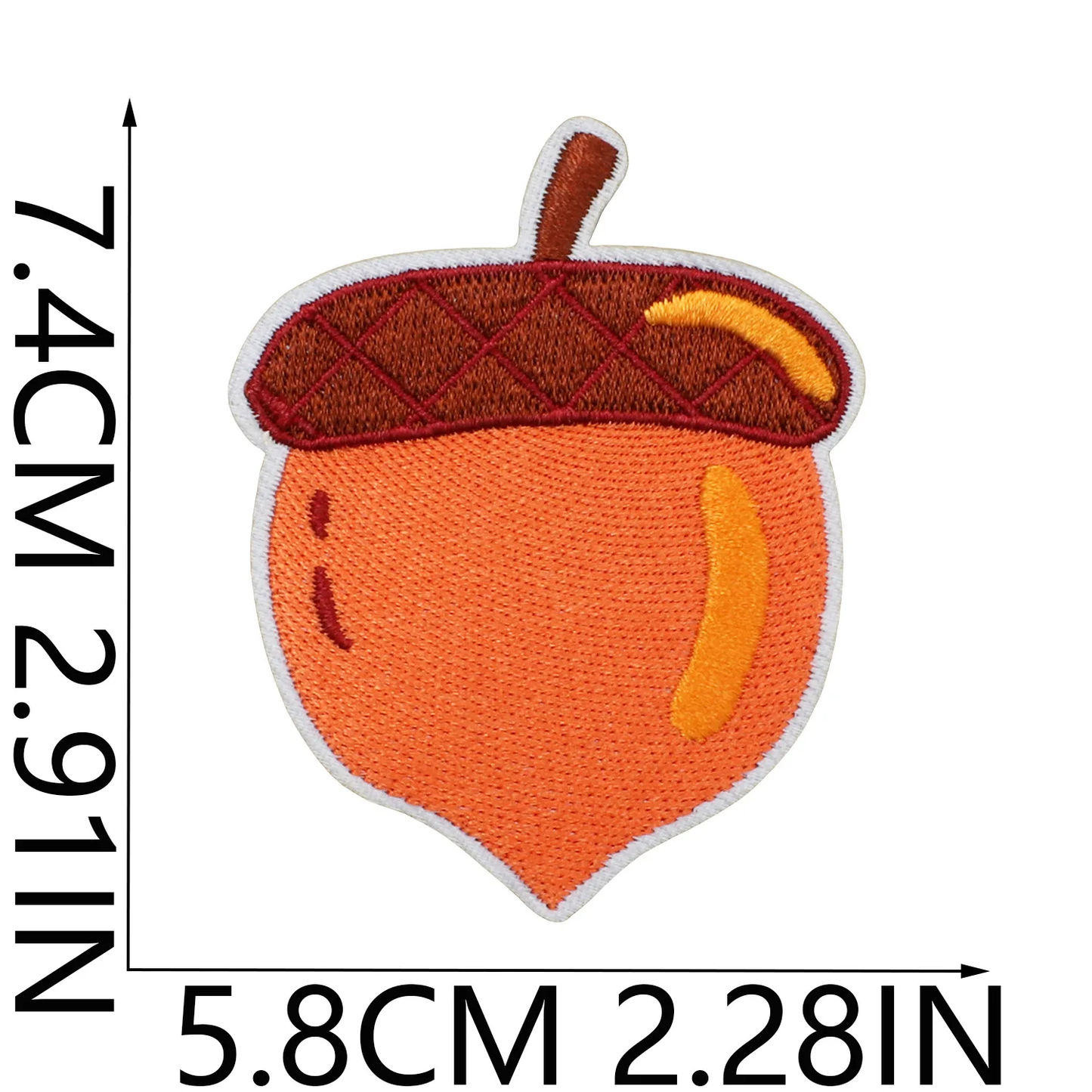 Autumn Themed Embroidered Iron-On Patches