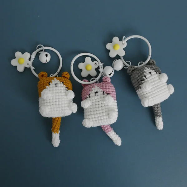 Kitty Cat Crochet Keychain (3 Designs)