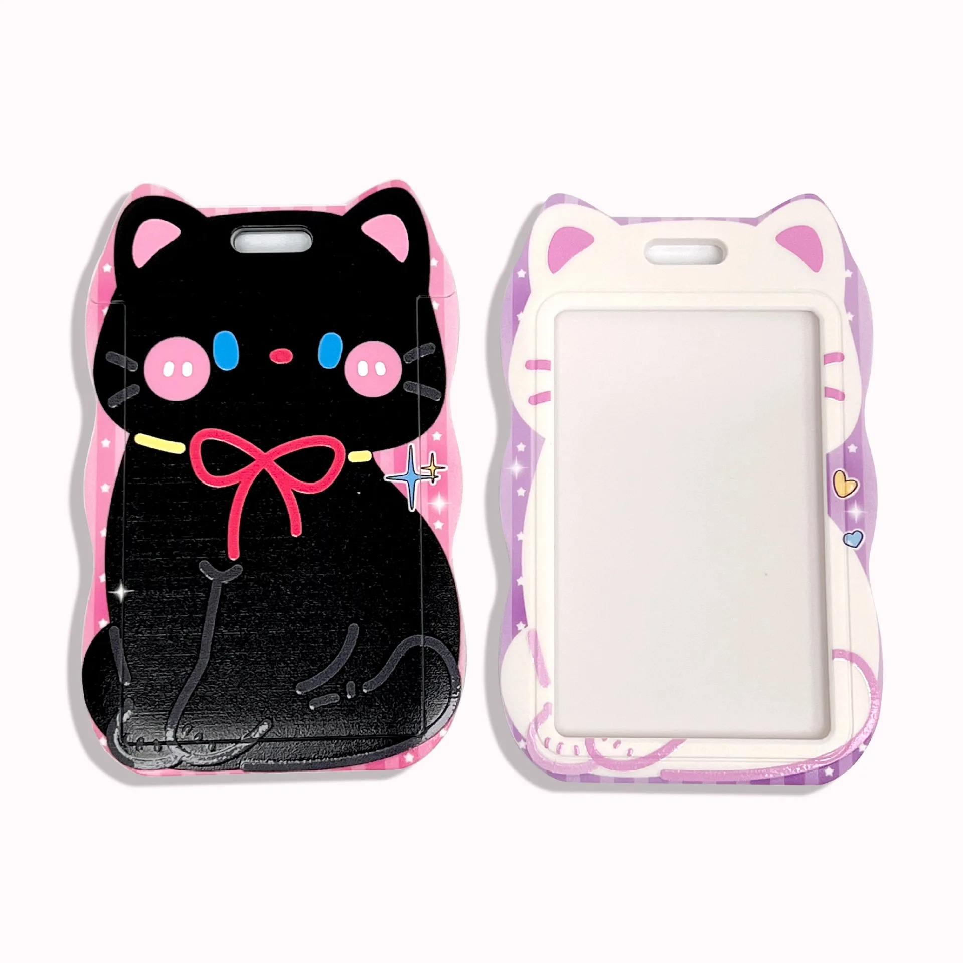 Kitty Cat Card Holder with Clip or Lanyard (4 Designs) - Ice Cream Cake