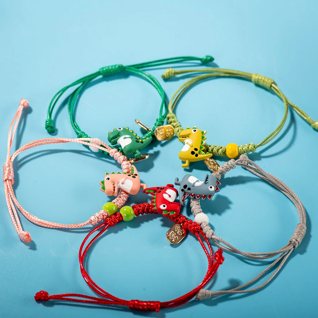 Dinosaur Charm Friendship Bracelet