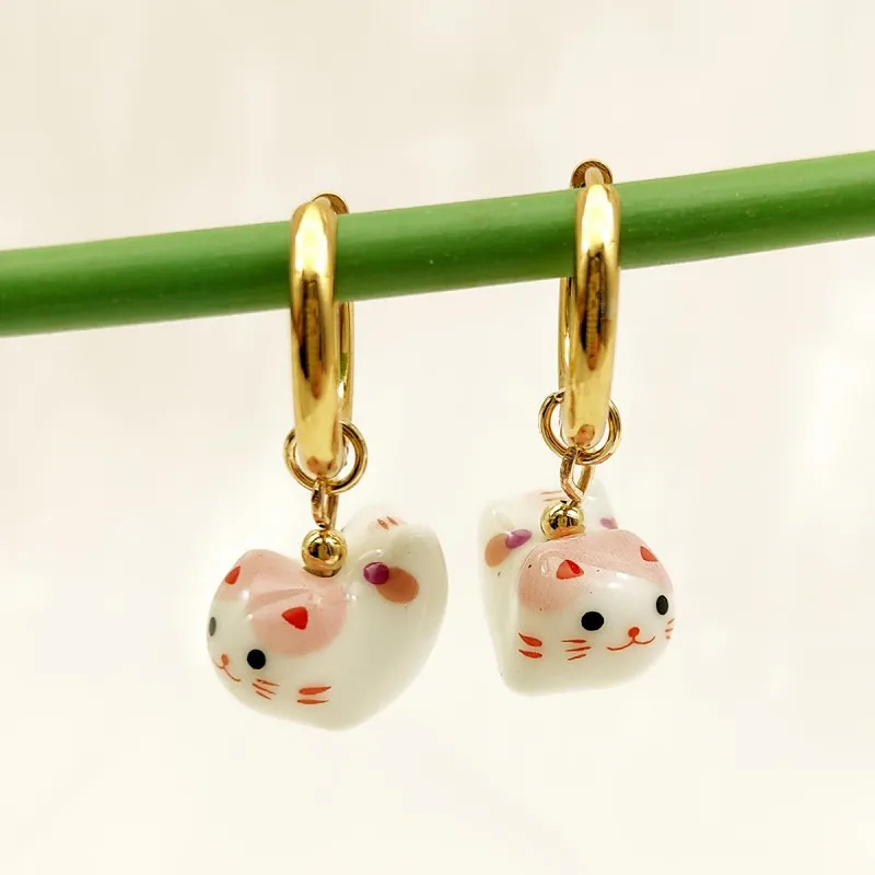 Dangly Cat Earrings