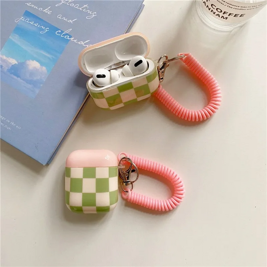 Pastel Checkerboard AirPods Charger Case Cover