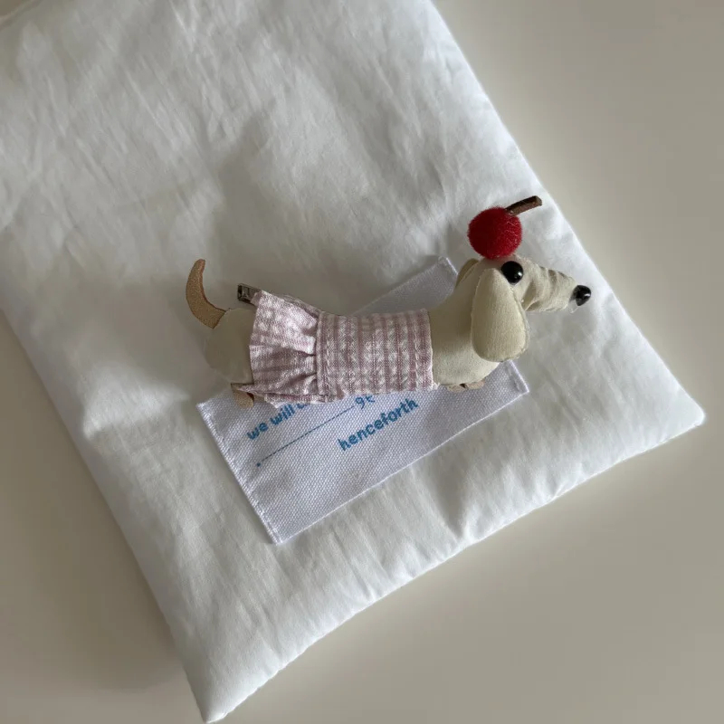 Cherry Dachshund Hair Clip - Ice Cream Cake