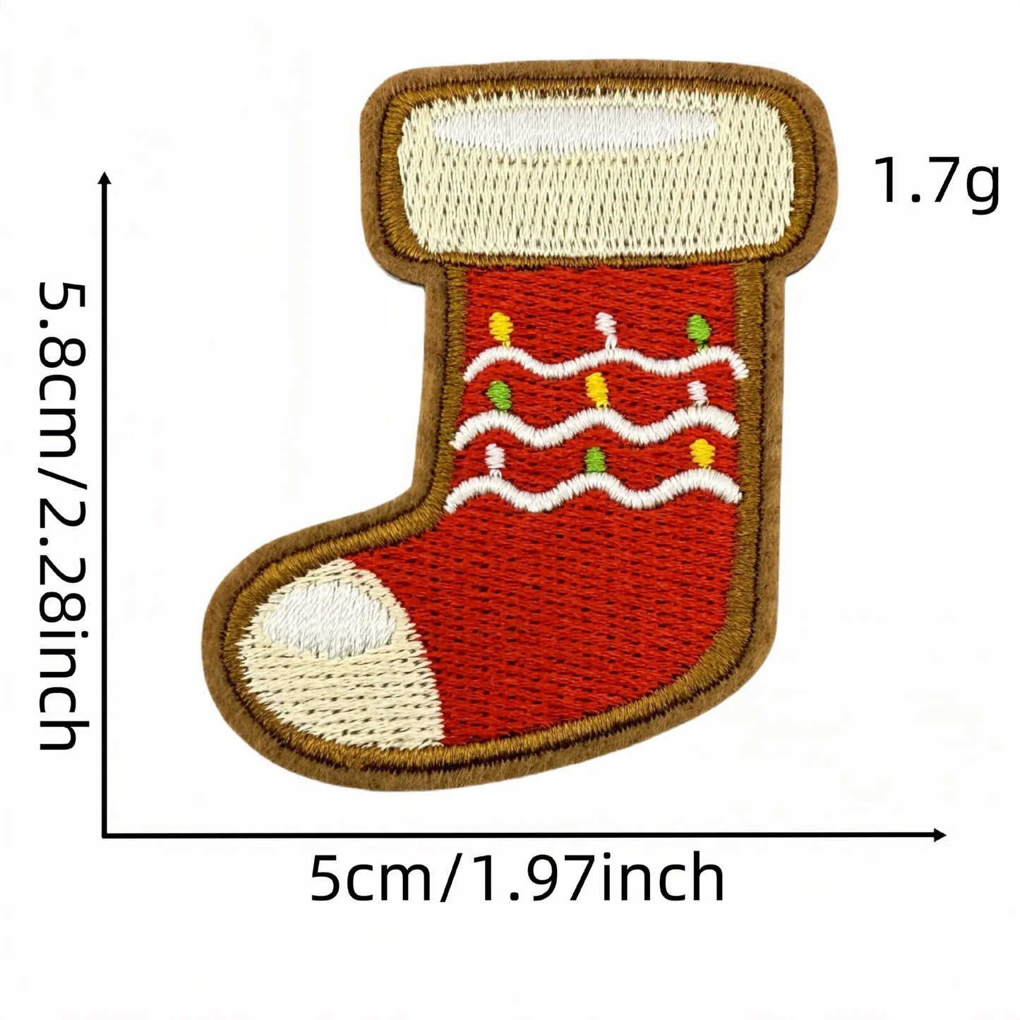 Gingerbread Christmas Cookies Embroidered Iron-On Patches