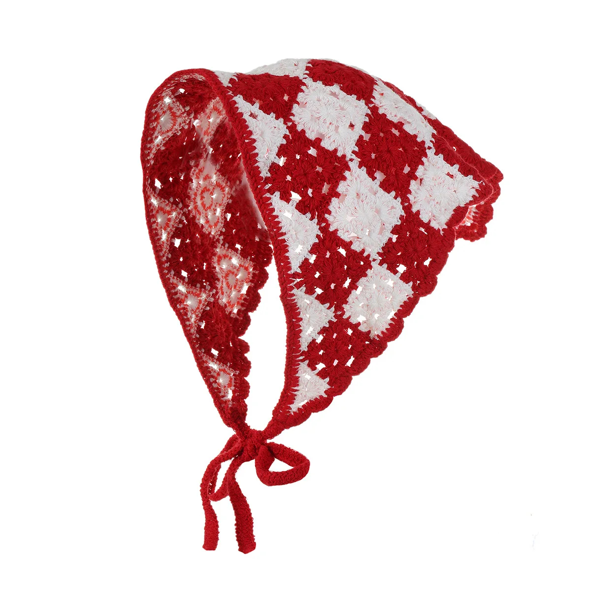 Christmas Crochet Triangle Scarf