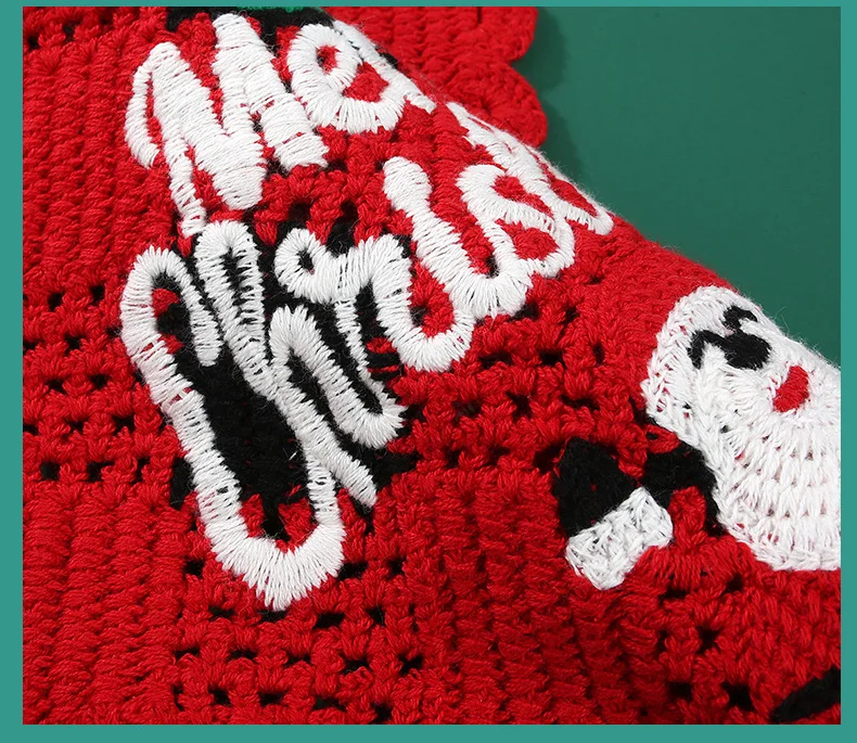 Christmas Crochet Triangle Scarf