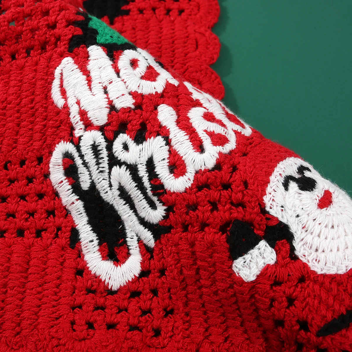 Christmas Crochet Triangle Scarf