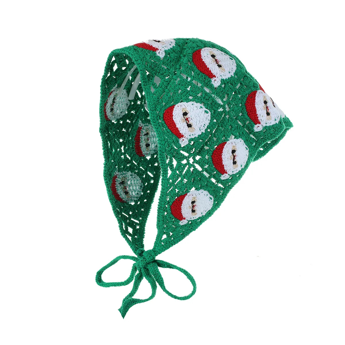 Christmas Crochet Triangle Scarf