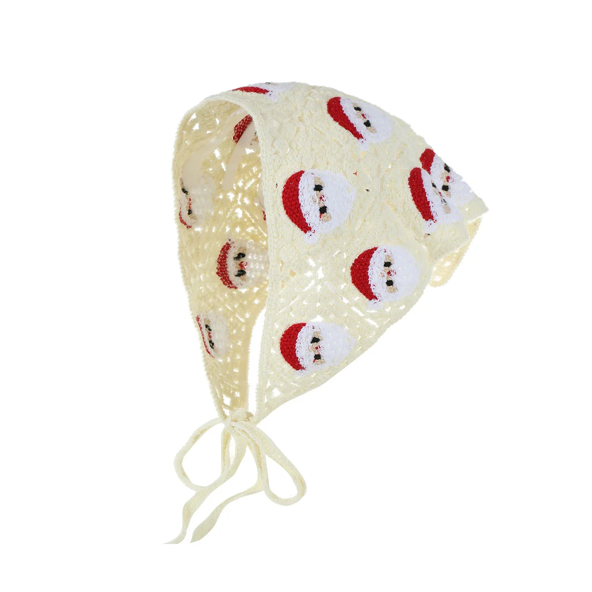 Christmas Crochet Triangle Scarf