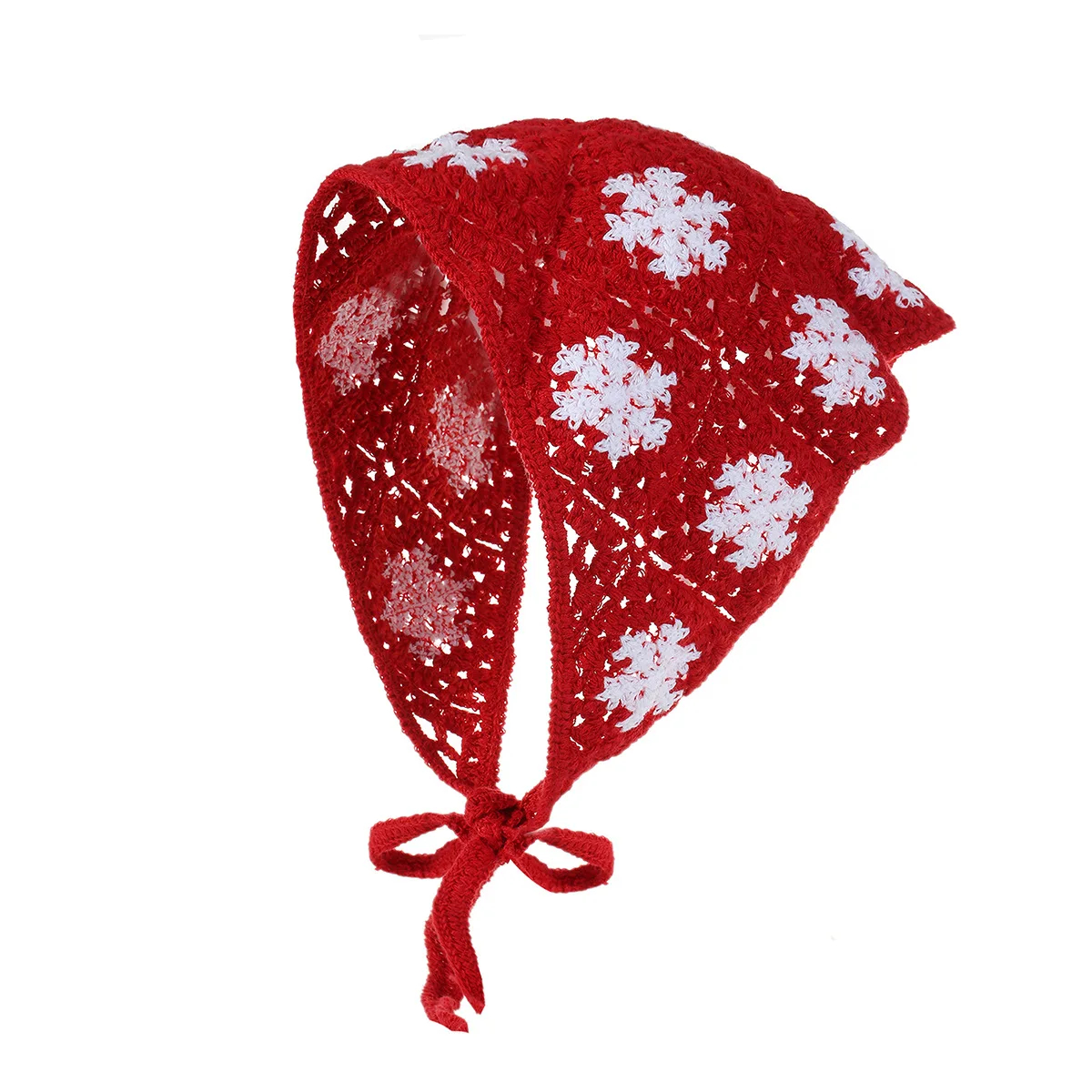 Christmas Crochet Triangle Scarf