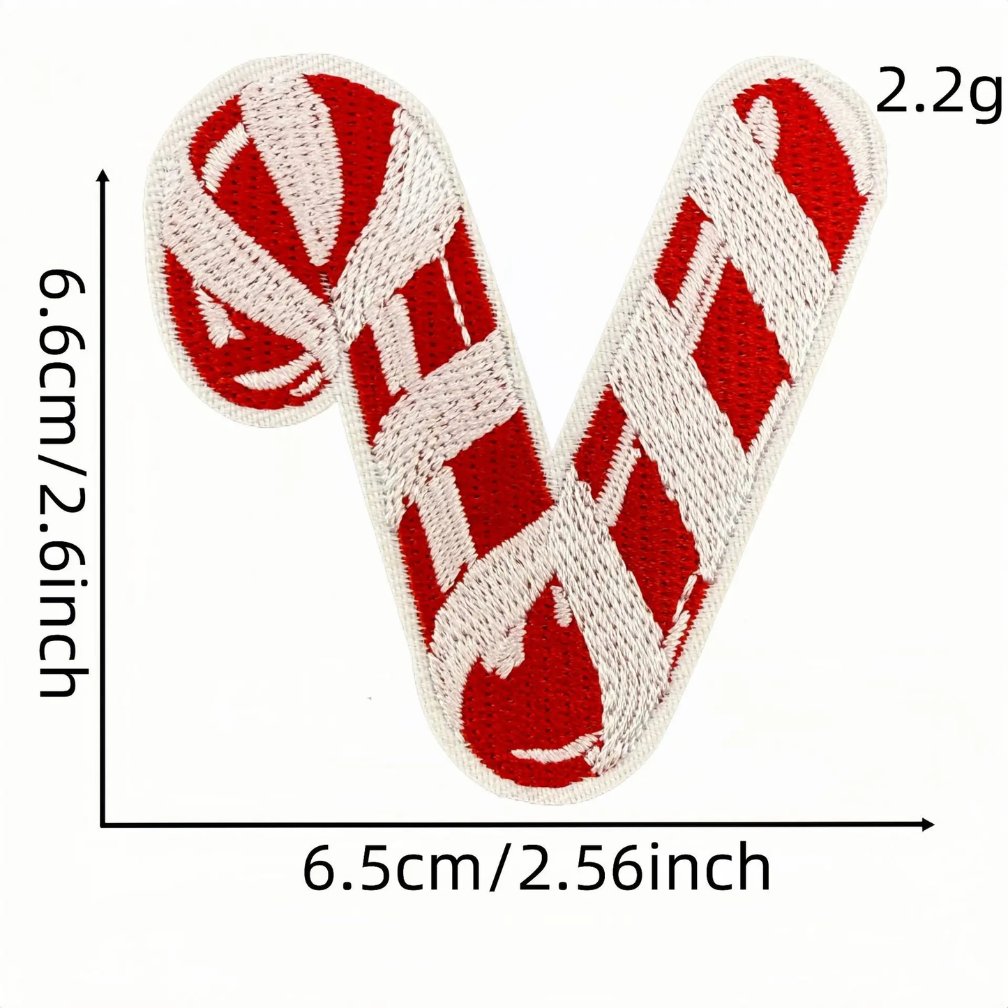Christmas Themed A to Z Initial Embroidered Iron-On Patch