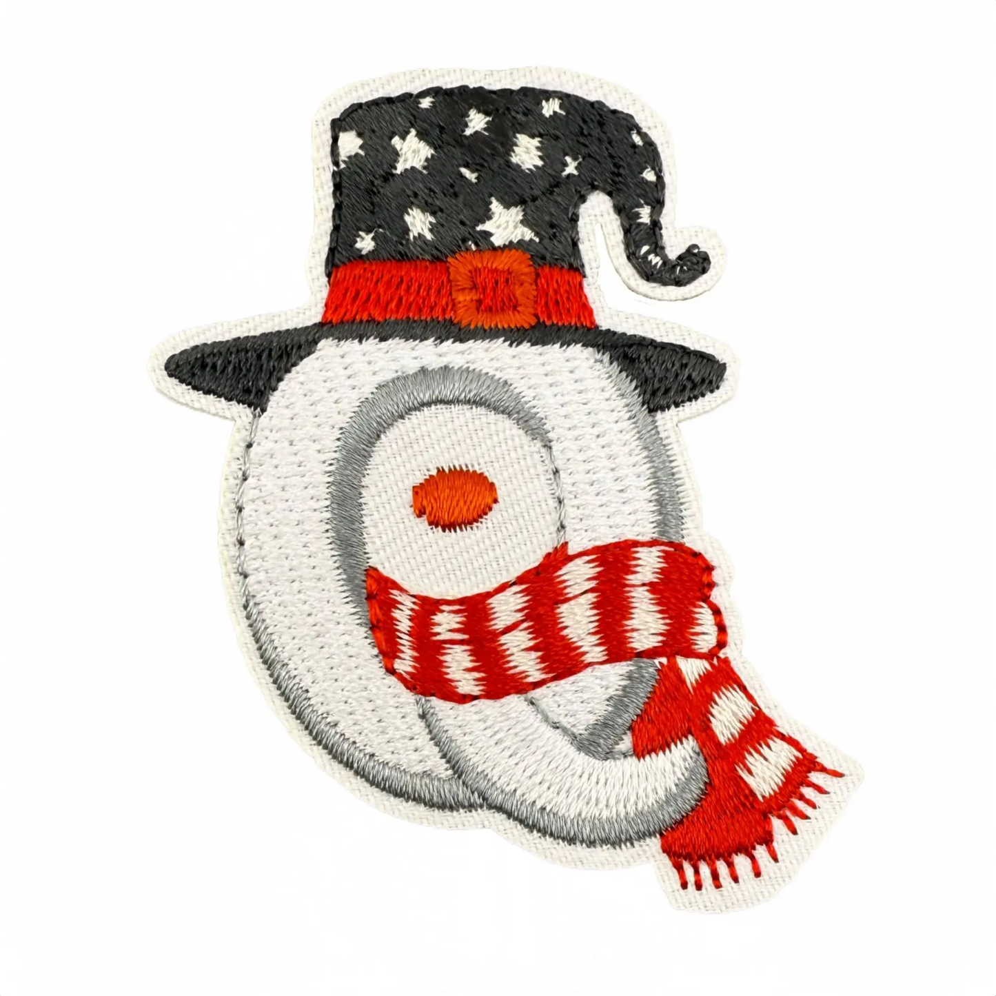 Christmas Themed A to Z Initial Embroidered Iron-On Patch