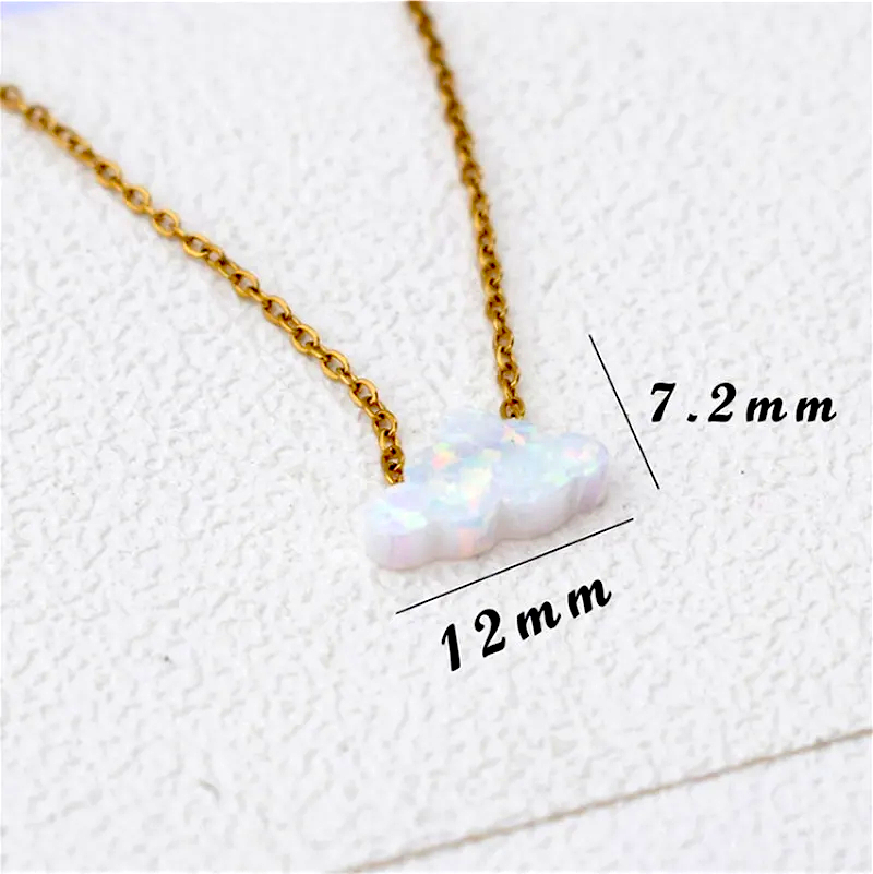 Holo Sparkle Cloud Charm Necklace - Ice Cream Cake