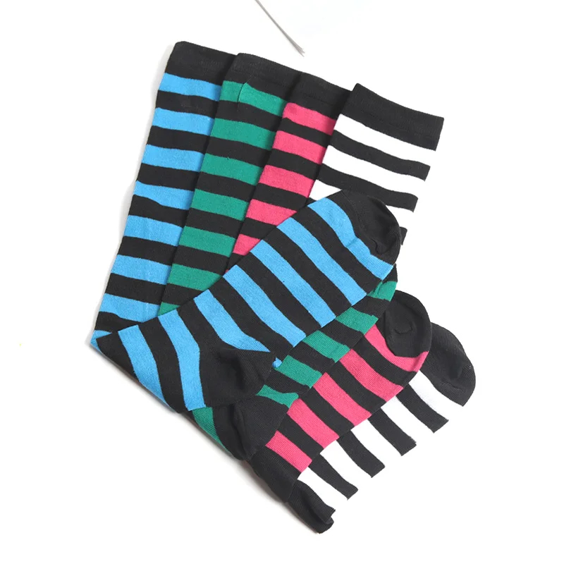 Contrast Stripe Calf Socks