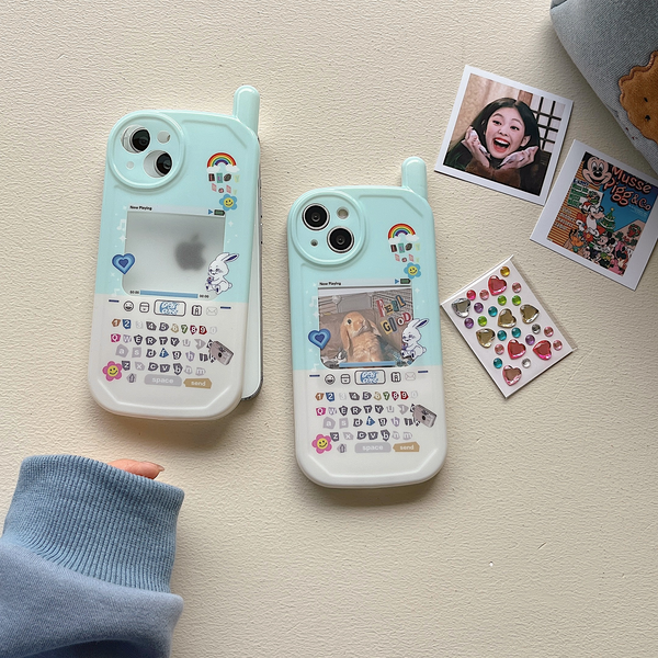 y2k Collage Tokki Photo Frame iPhone Case with 3D stickers