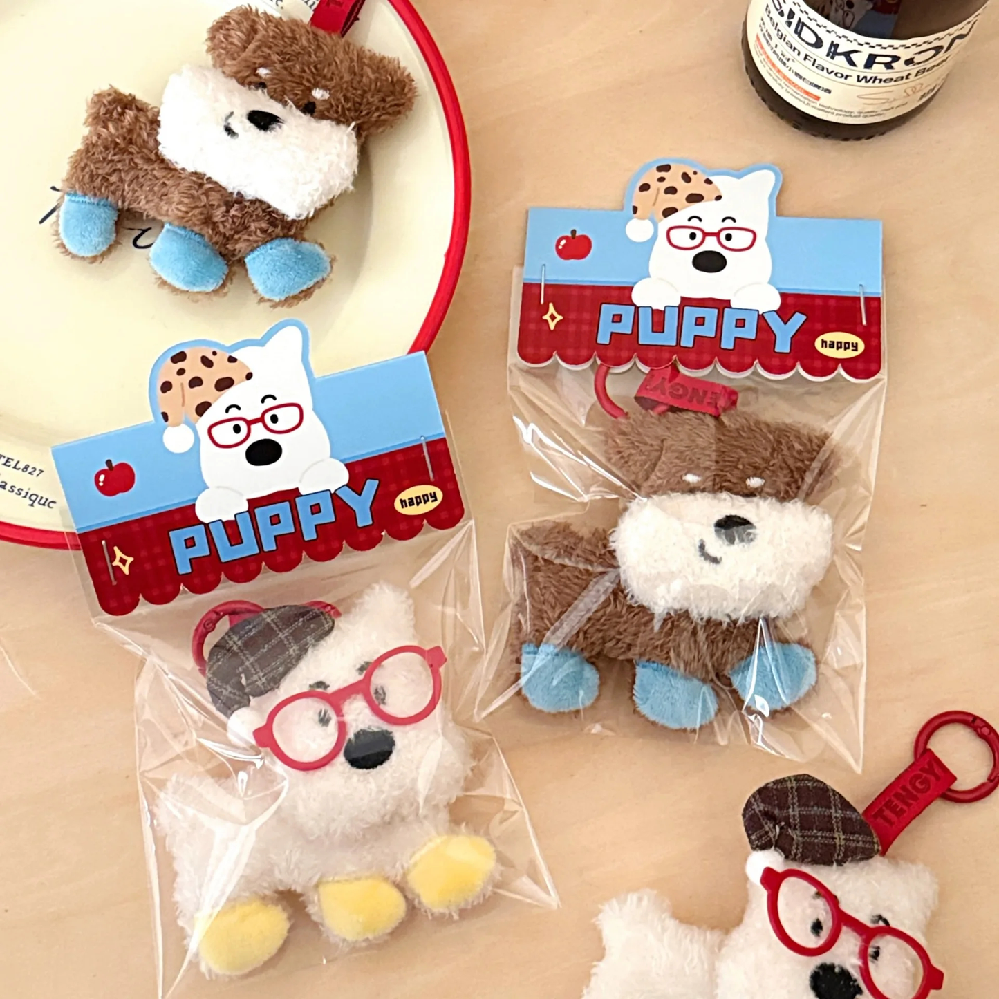 Fashion Pup Plush Keychain - Ice Cream Cake