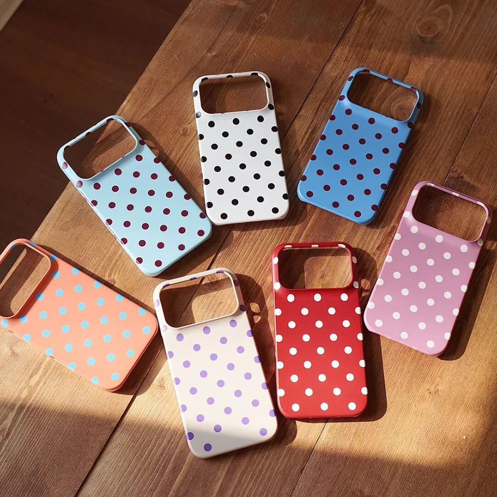 Polka Dot iPhone Case (7 Colours) - Ice Cream Cake