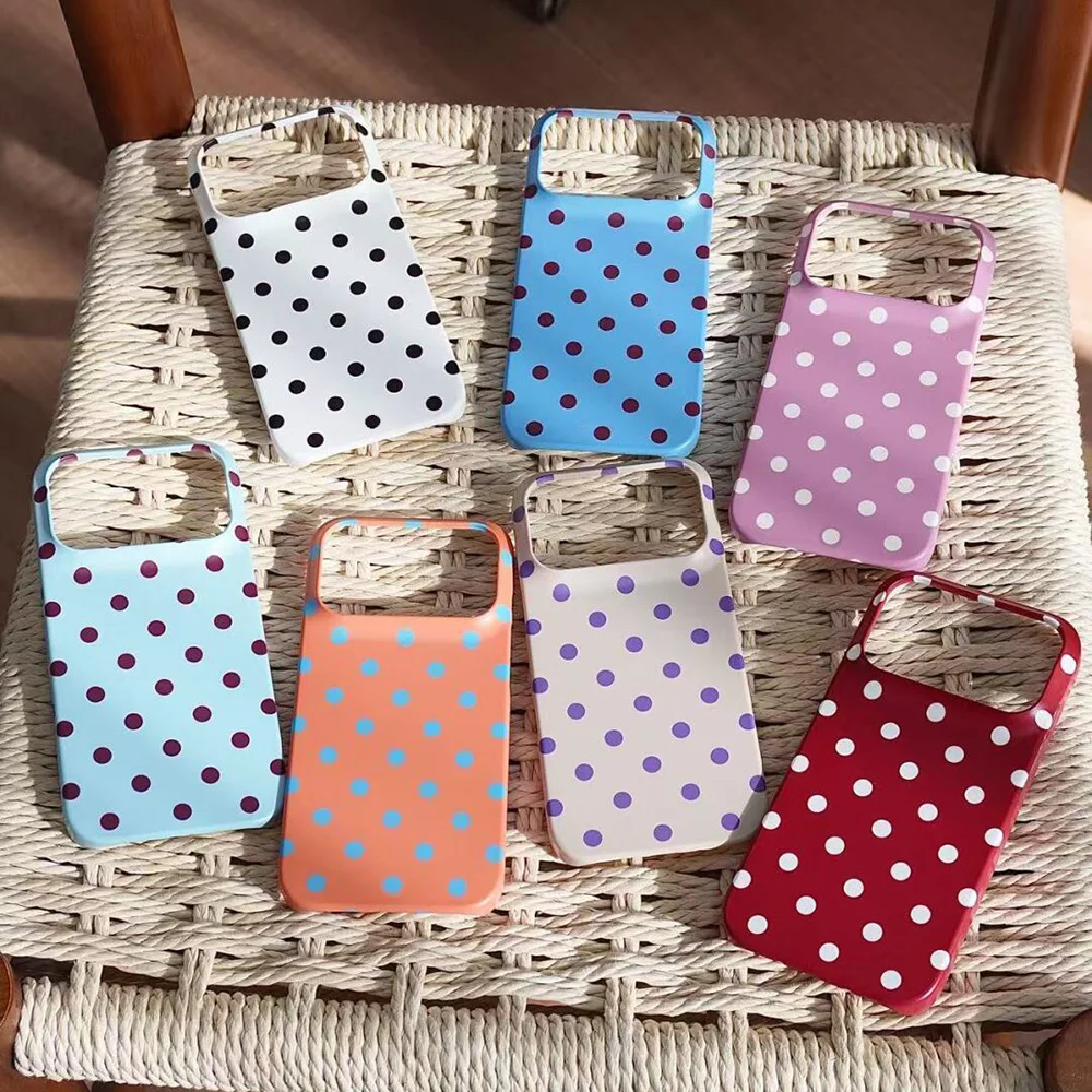 Polka Dot iPhone Case (7 Colours) - Ice Cream Cake