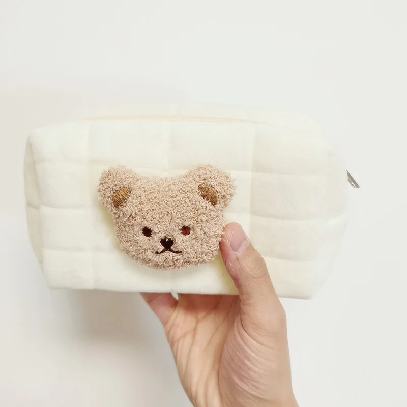 Plush Teddy Bear Face Zipper Pouch (2 Designs)