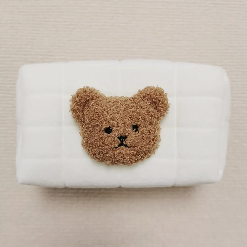 Plush Teddy Bear Face Zipper Pouch (2 Designs)