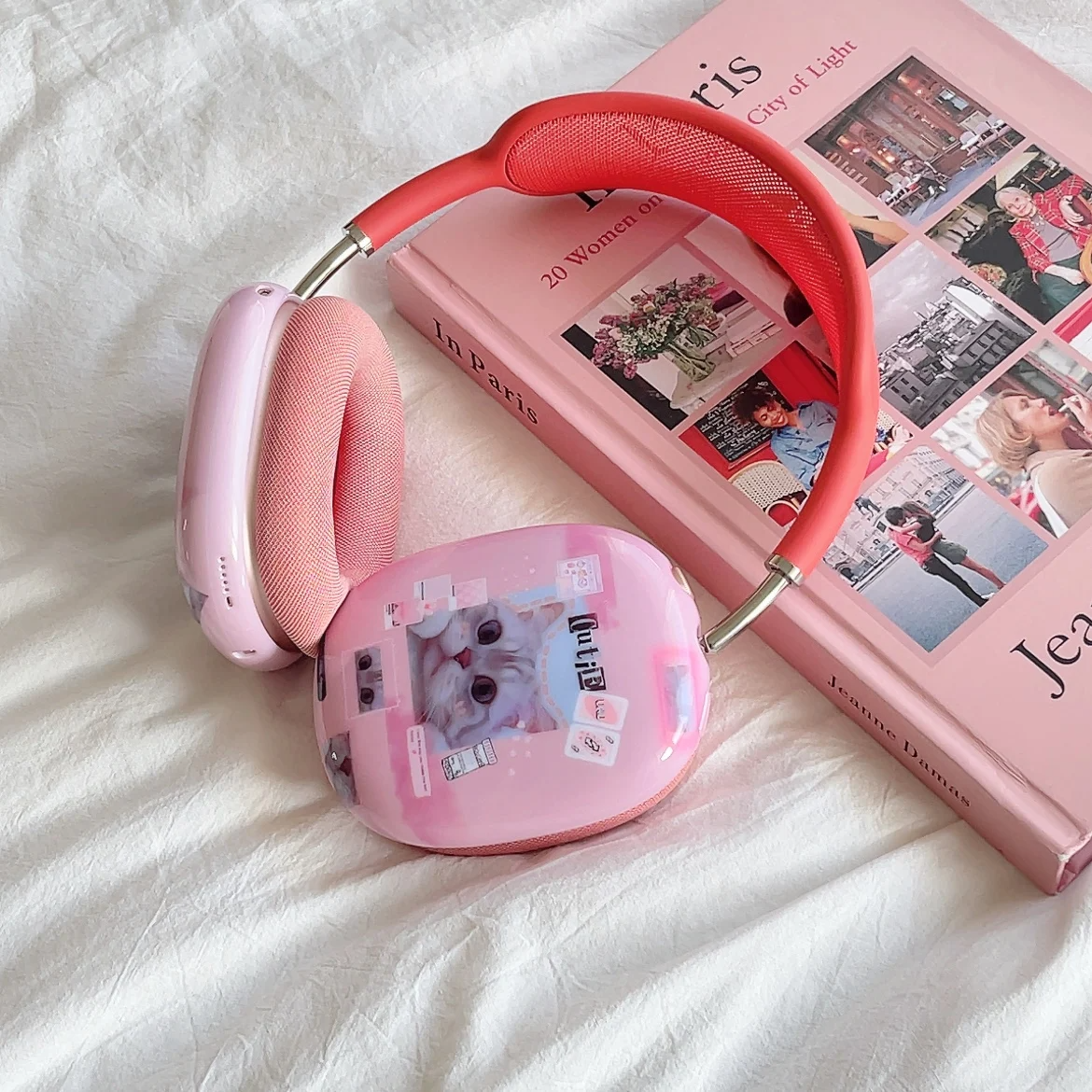 y2k Cat Photo Collage Headphone Covers