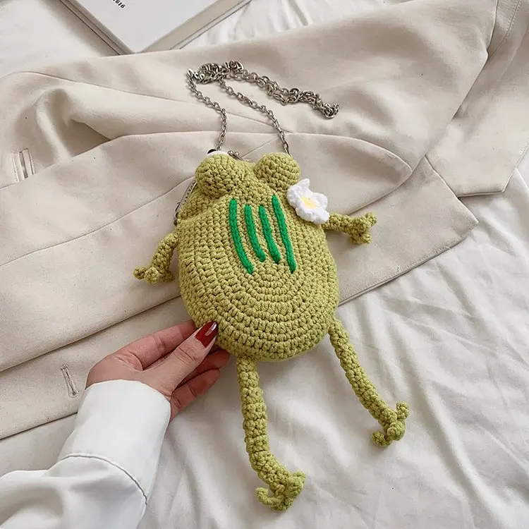Crochet Floppy Frog Purse (2 Colours)