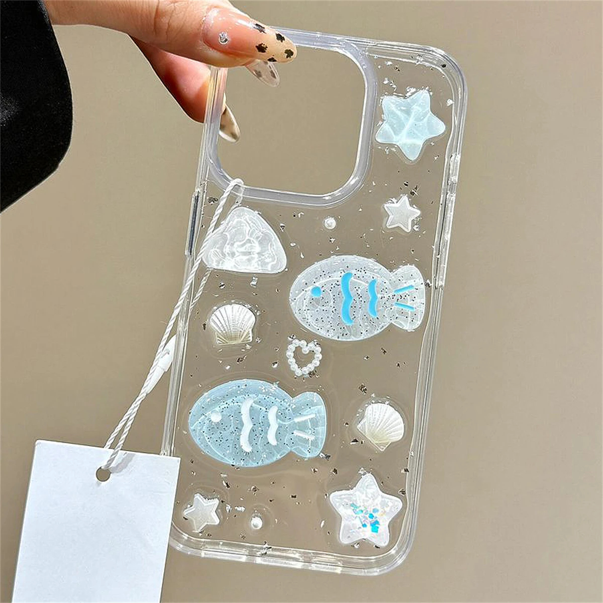 Glitter Fish iPhone Case - Ice Cream Cake