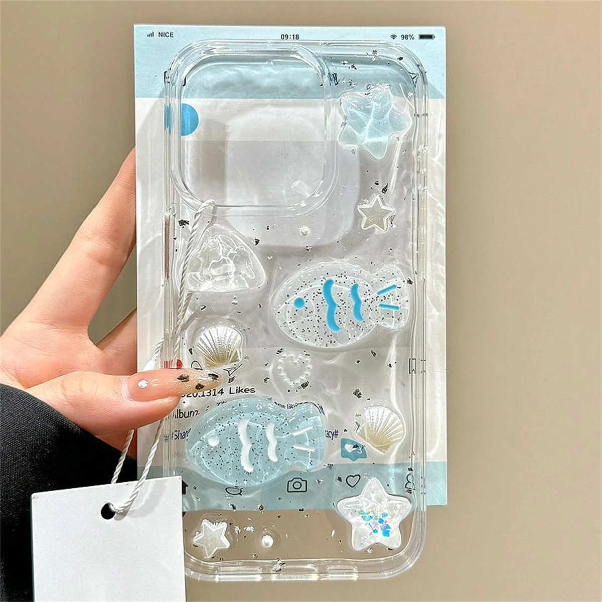 Glitter Fish iPhone Case - Ice Cream Cake