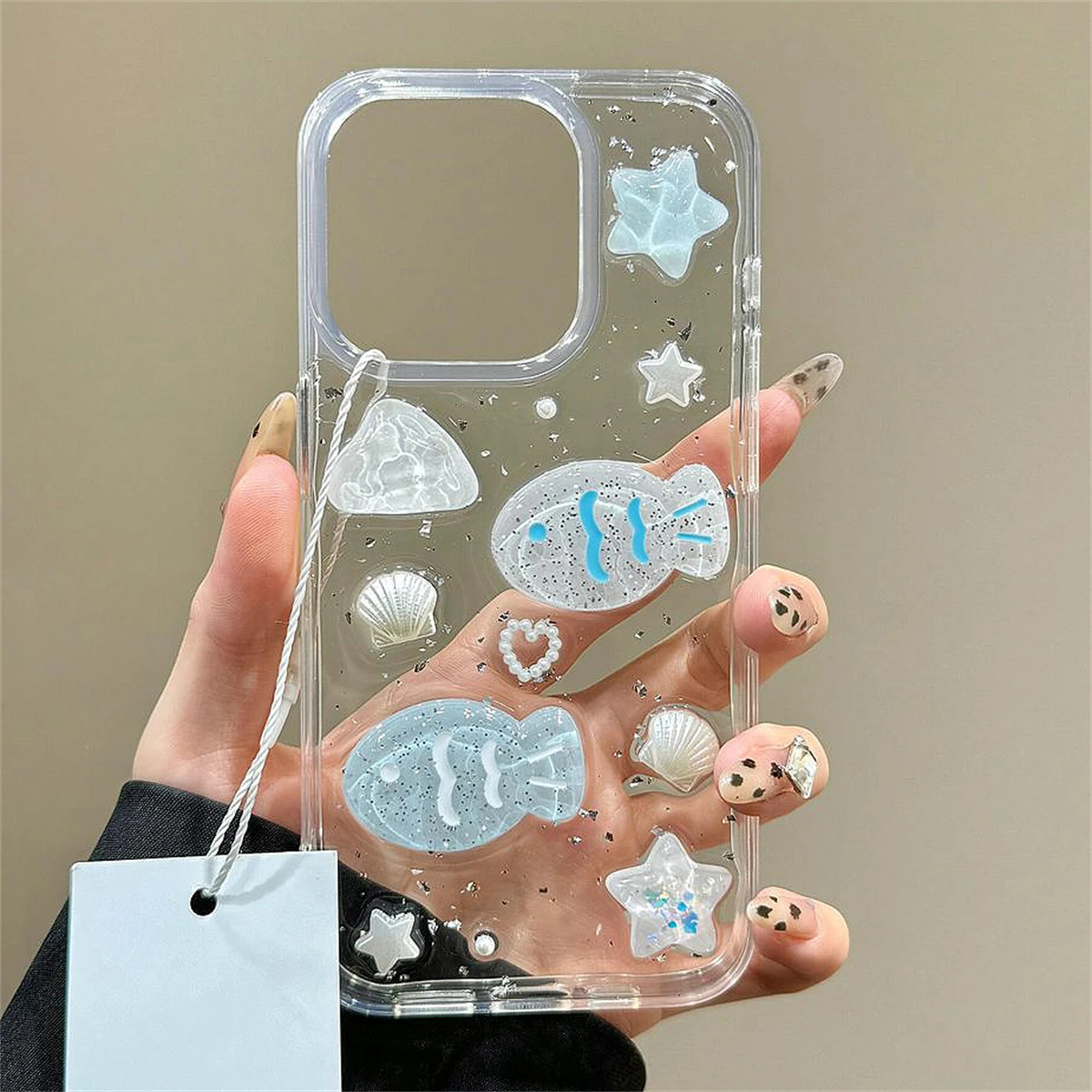 Glitter Fish iPhone Case - Ice Cream Cake