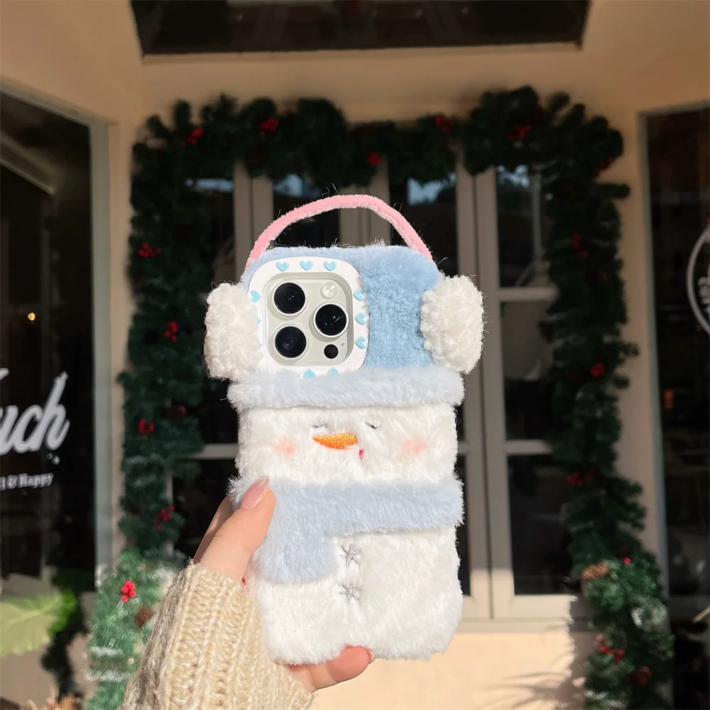 Plush Snowman iPhone Case - Ice Cream Cake
