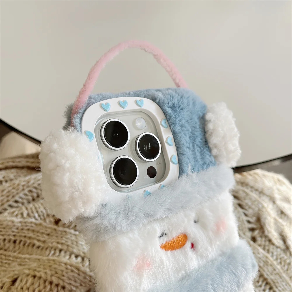 Plush Snowman iPhone Case - Ice Cream Cake