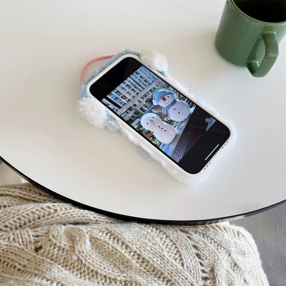 Plush Snowman iPhone Case - Ice Cream Cake