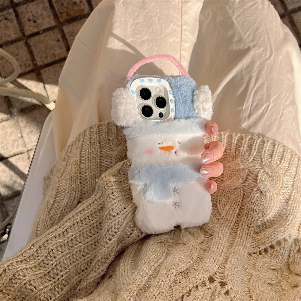 Plush Snowman iPhone Case - Ice Cream Cake
