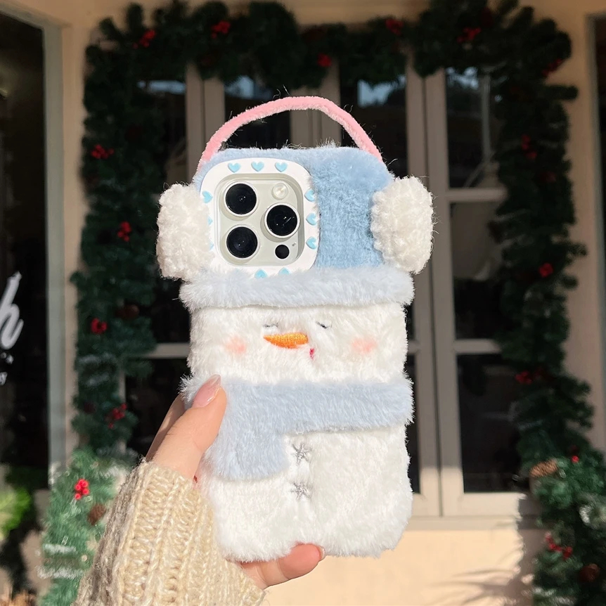 Plush Snowman iPhone Case - Ice Cream Cake